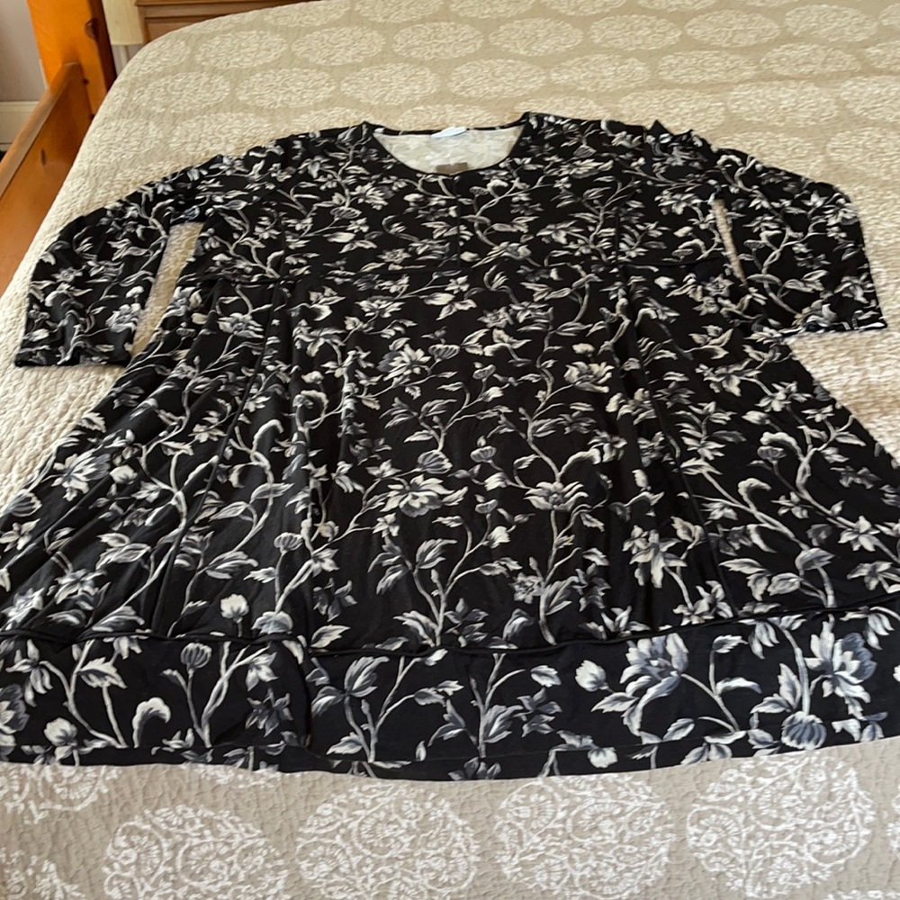 J.Jill long sleeved black dress. NWT Never worn.